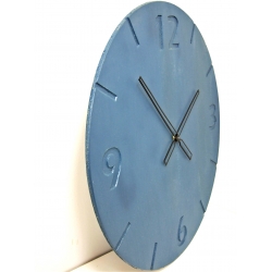Zegar drewniany granatowy - 59 cm